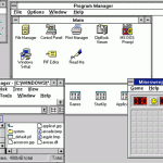 Windows 3.1 interface, circa 1991